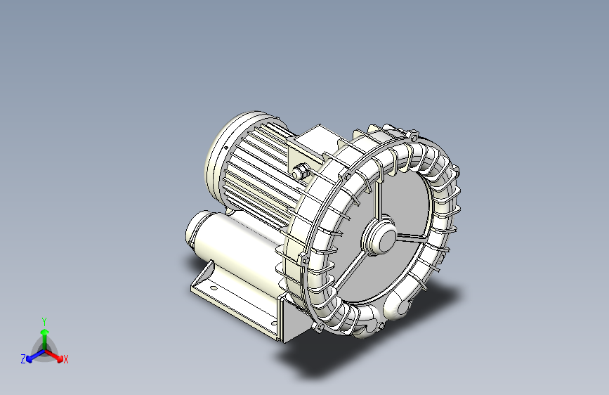 F0468-环形鼓风机3d模型图纸