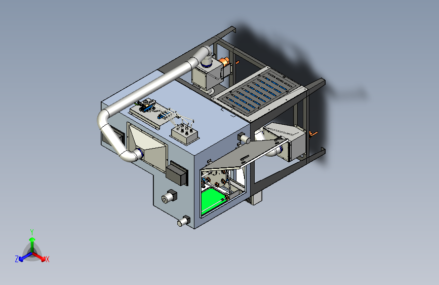 F0698-喷砂机三维模型设计