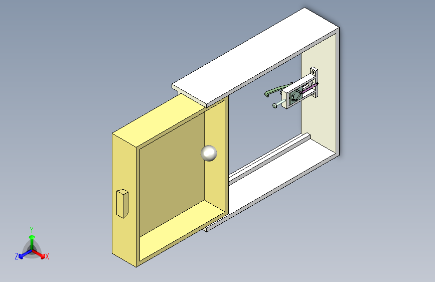 F0790-手动按压抽屉开合机构设计模型