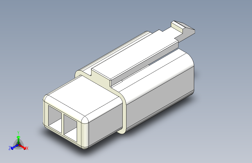 汽车连接器 MTW110（2.8MM）2WM UNSLD HSG NAT_STEP_模型图纸下载 – 懒石网