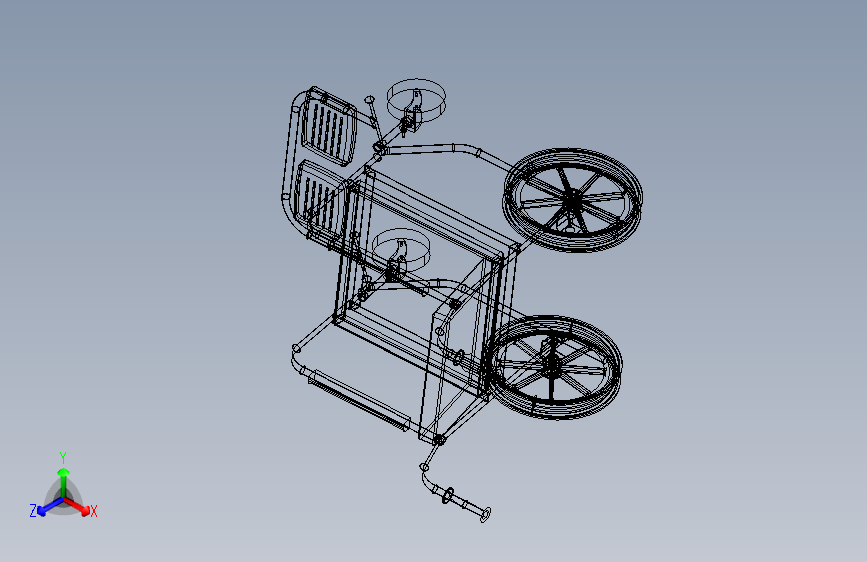 Y3918-轮椅+wheel-chair-3d-modelled-and-rendered+CATIA