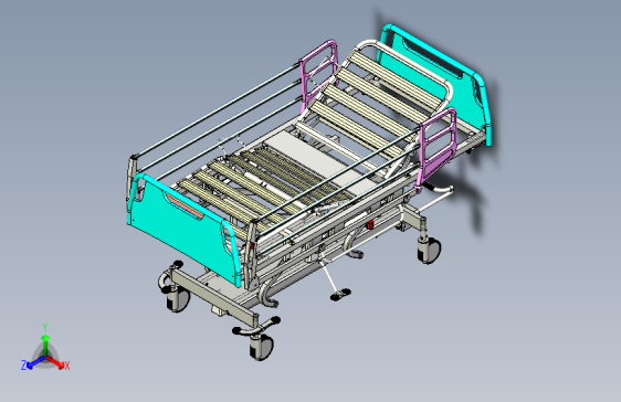 Y3926-护理床+Hospital+Bed-18+SW+INV+STP+X_T