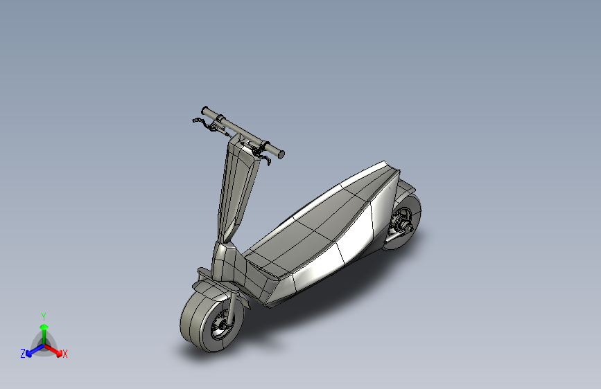 Y3802-踏板车+electric-powered-scooter+STP