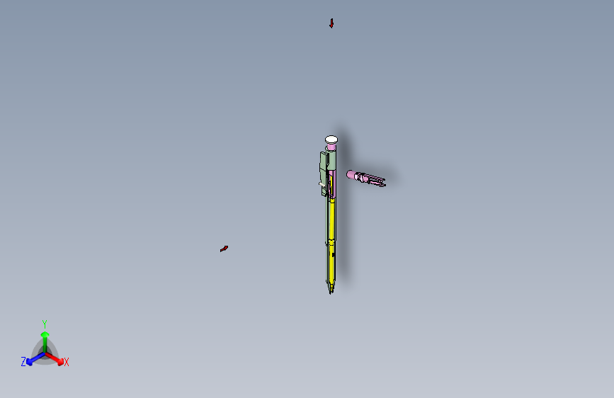 F1041-圆珠笔双按钮机构设计模型