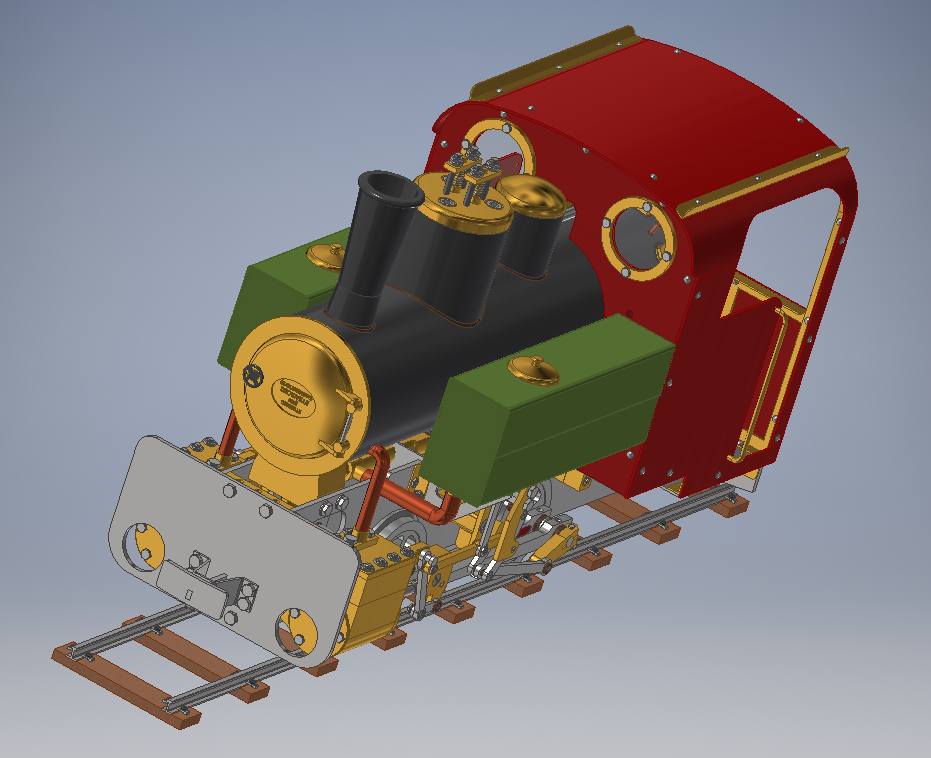 F1055-蒸汽机车模型图