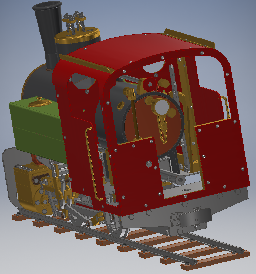 F1055-蒸汽机车模型图