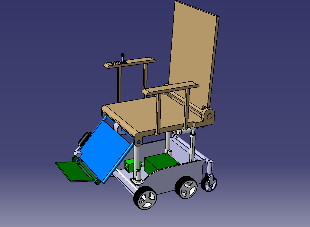 多功能坐态调整电动轮椅设计