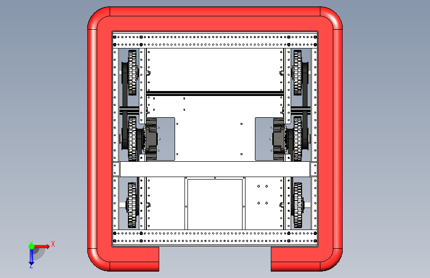 F1122-FRC6轮机器人模型图 俯视图