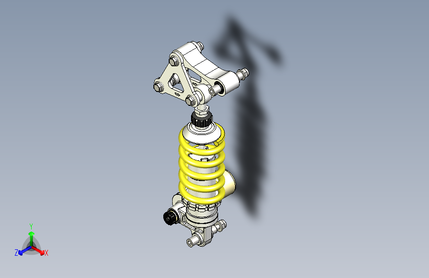 F1185-带阻尼弹簧减震器模型