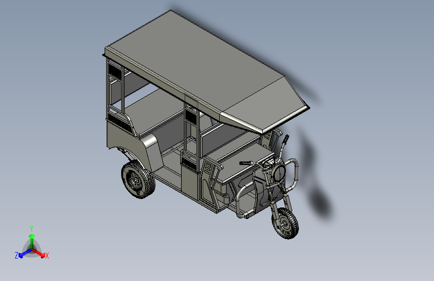 F1192-电动三轮车模型图