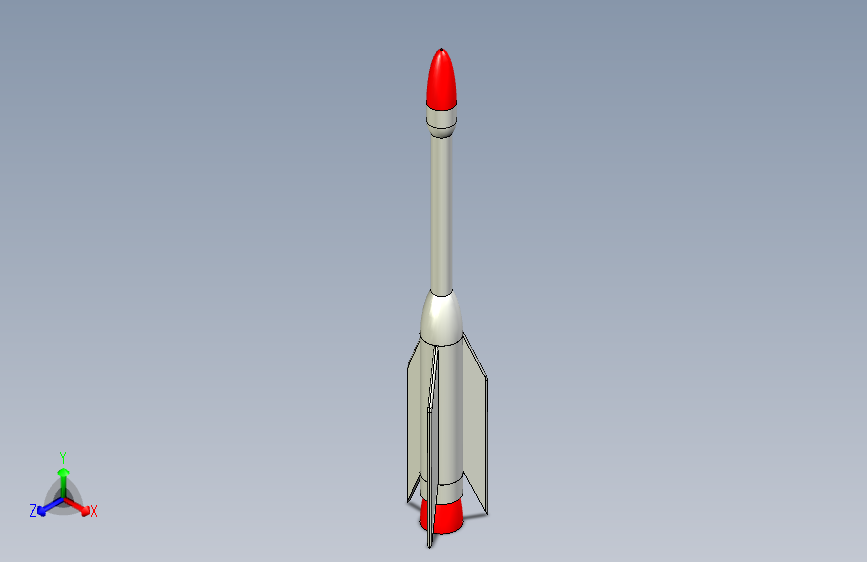 F1235-火箭设计模型图纸