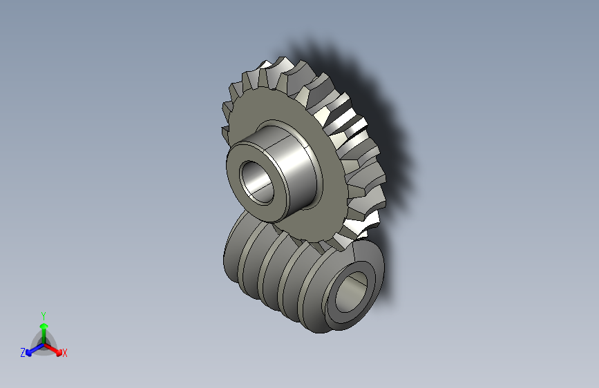 F1384-蜗轮蜗杆运动3D模型