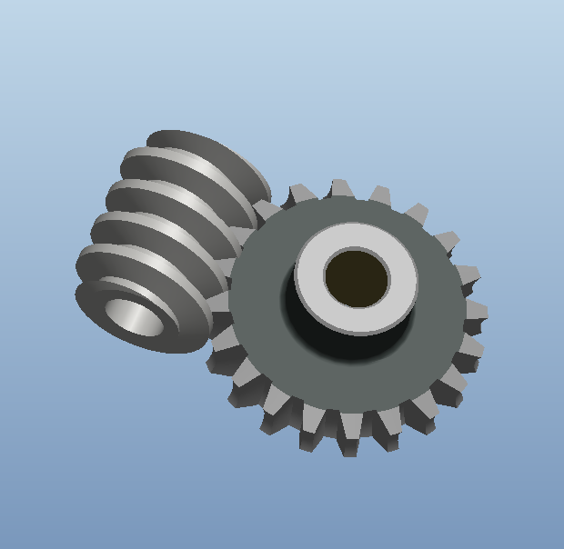 F1384-蜗轮蜗杆运动3D模型