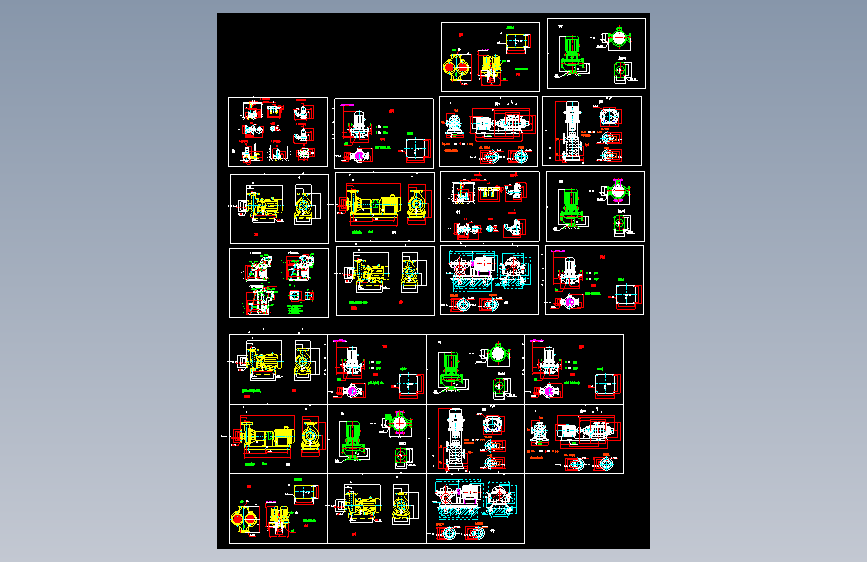 F0835-水泵cad图纸大全+CAD图纸