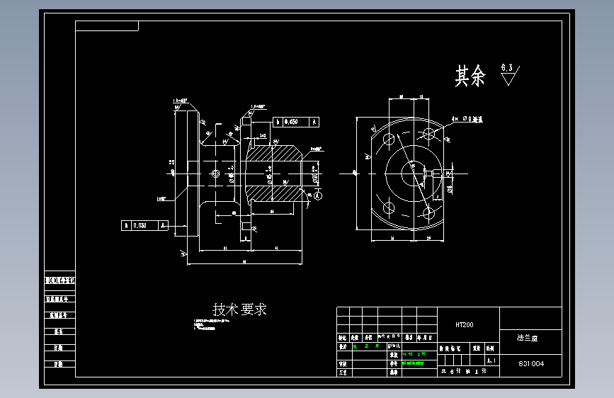 CA6140车床法兰盘[831004] 加工工艺及钻φ4 φ6阶梯孔夹具设计【毕设版】