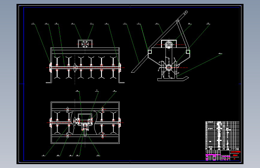 秸秆粉碎机的设计【7张CAD图纸】