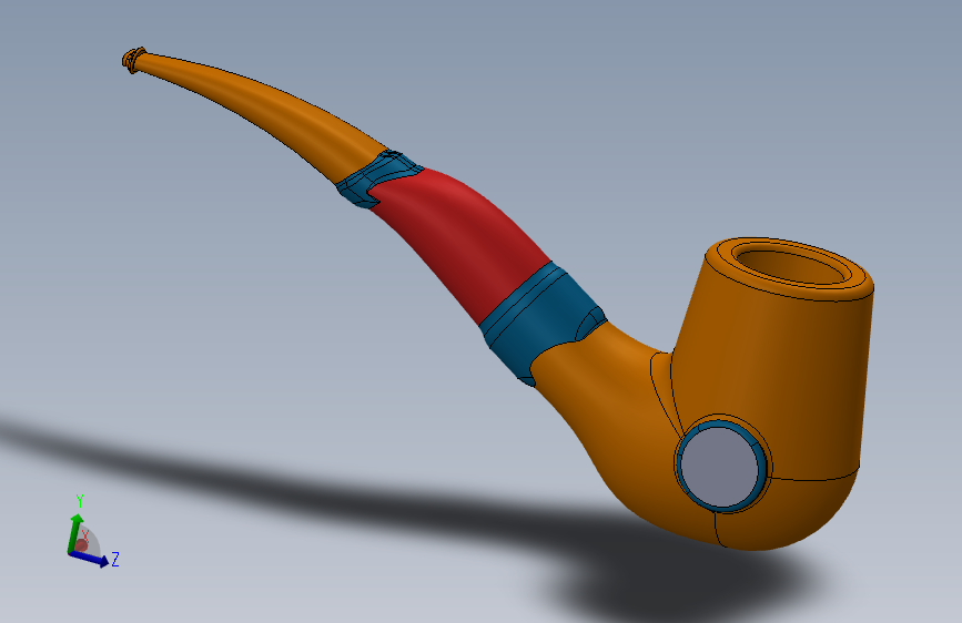 烟斗造型3D图纸+Solidworks设计