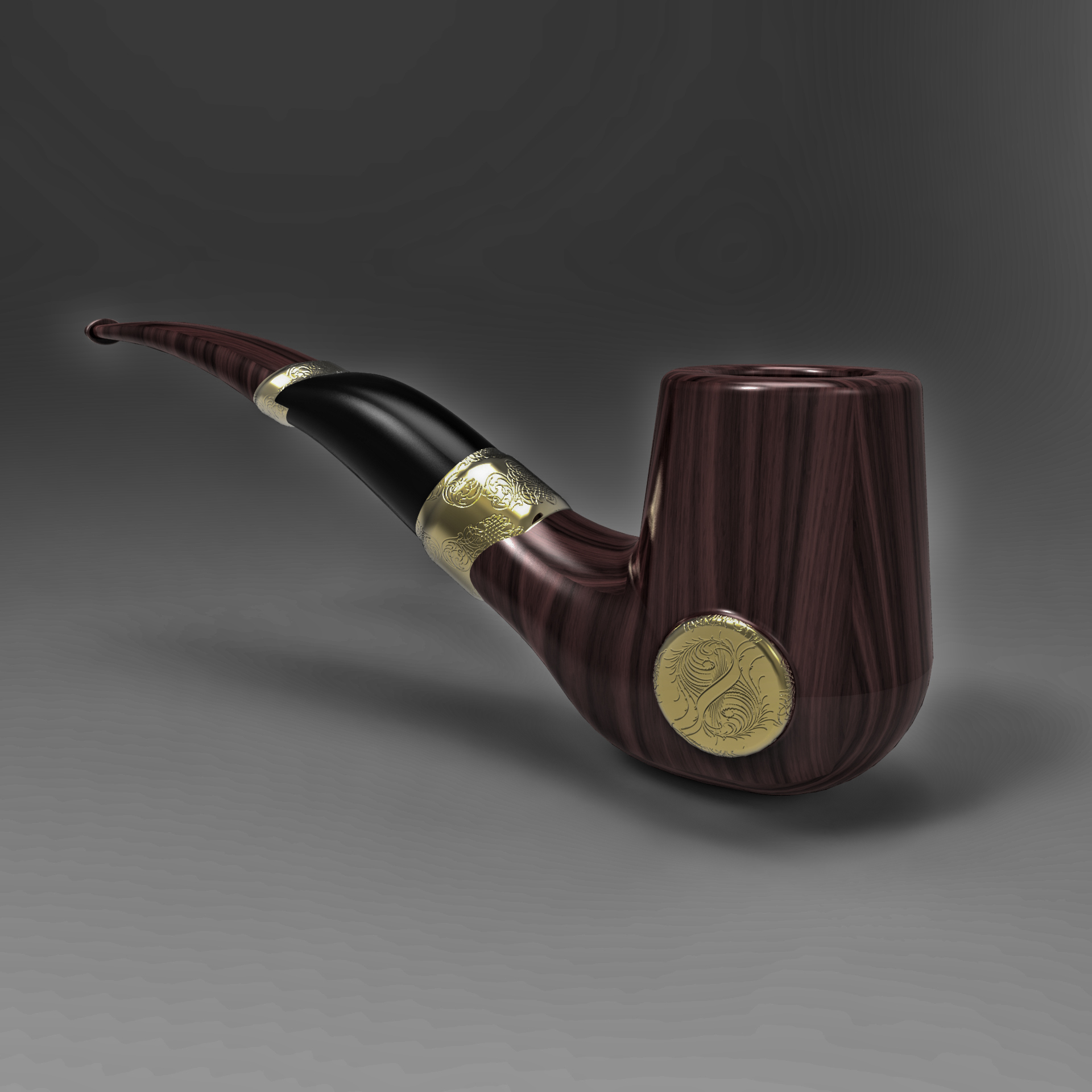 烟斗造型3D图纸+Solidworks设计