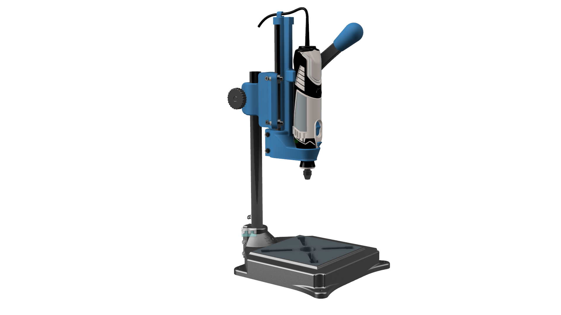 自制钻机3D数模图纸+STEP格式