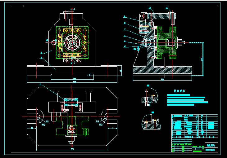 车床小刀架 方刀架零件工艺及钻M12,Φ10孔工装夹具设计【125-72】【7张CAD图纸】