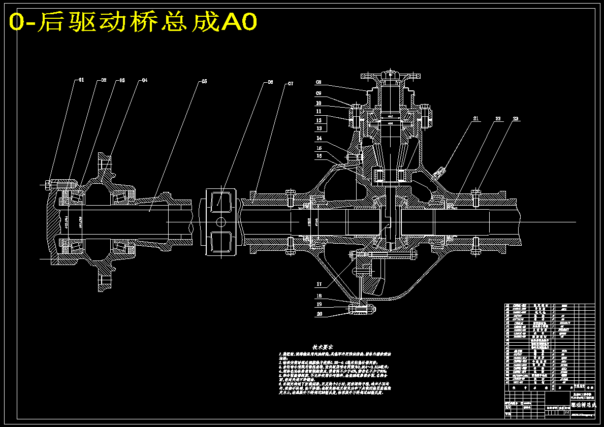 4吨轻型载货汽车驱动桥设计【8张CAD图纸】