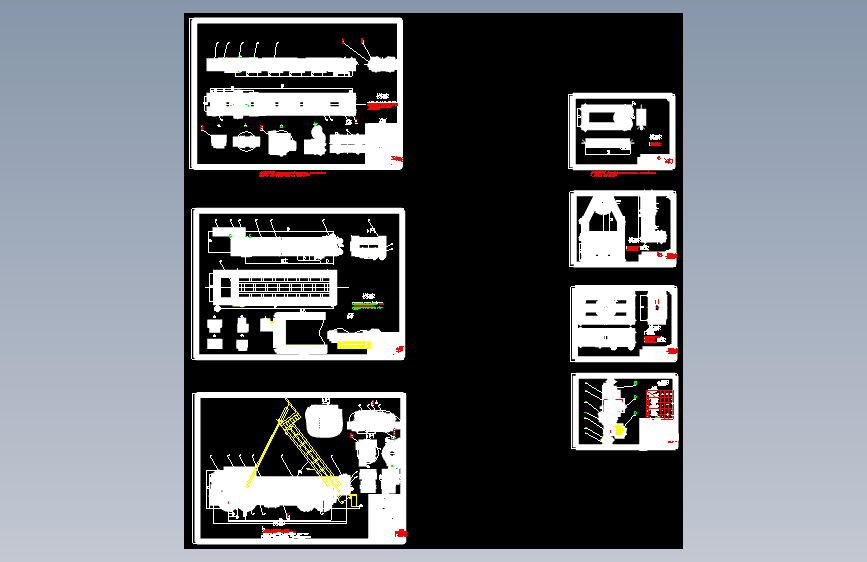 北方奔驰前四后八自卸车改装设计【7张CAD图纸】