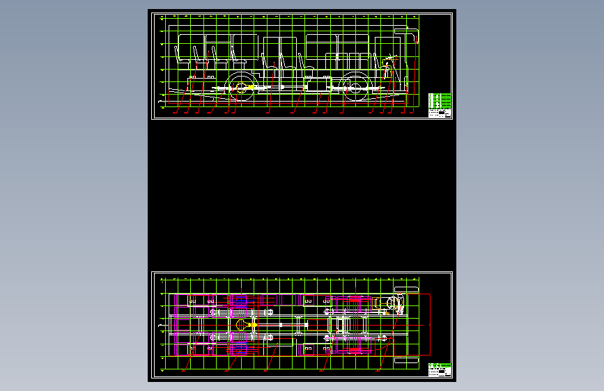 城市纯电动中型客车的总体设计【2张CAD图纸】
