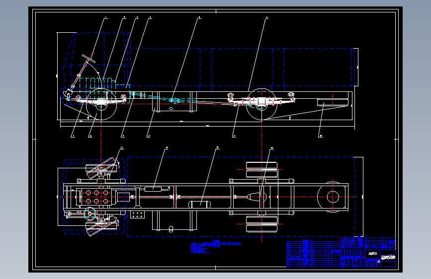 货车整体设计[汽车类] 总布置设计【2张CAD图纸】