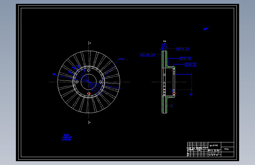 轿车盘式制动器结构设计[汽车]【4张CAD图纸】