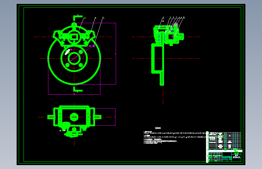 捷达轿车制动器设计【领从蹄式】【前盘后鼓式】【3张CAD图纸】