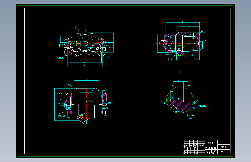 捷达汽车浮动钳盘式制动器制动器设计[汽车][前轮]【5张CAD图纸】