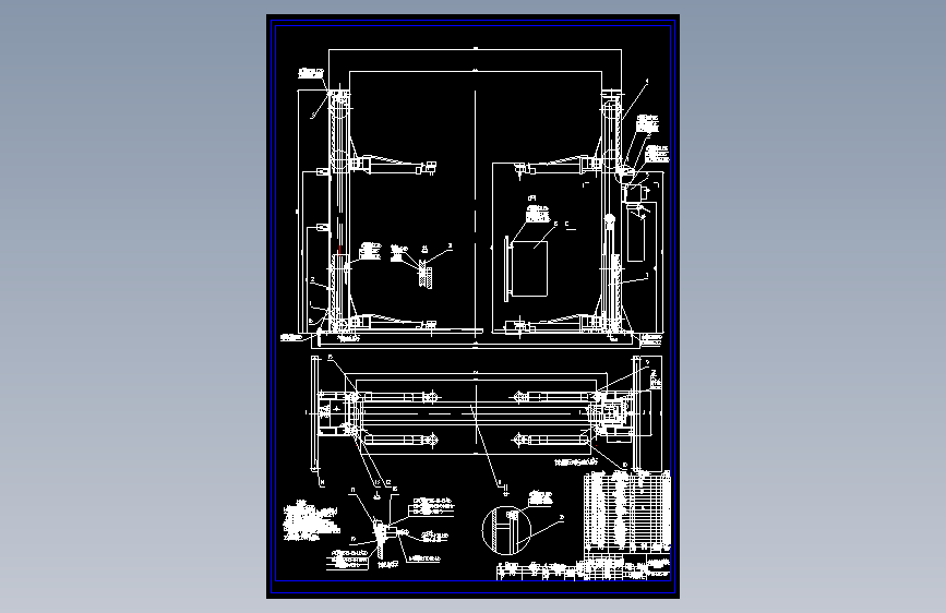 普通式双柱汽车举升机设计[13张CAD图纸]
