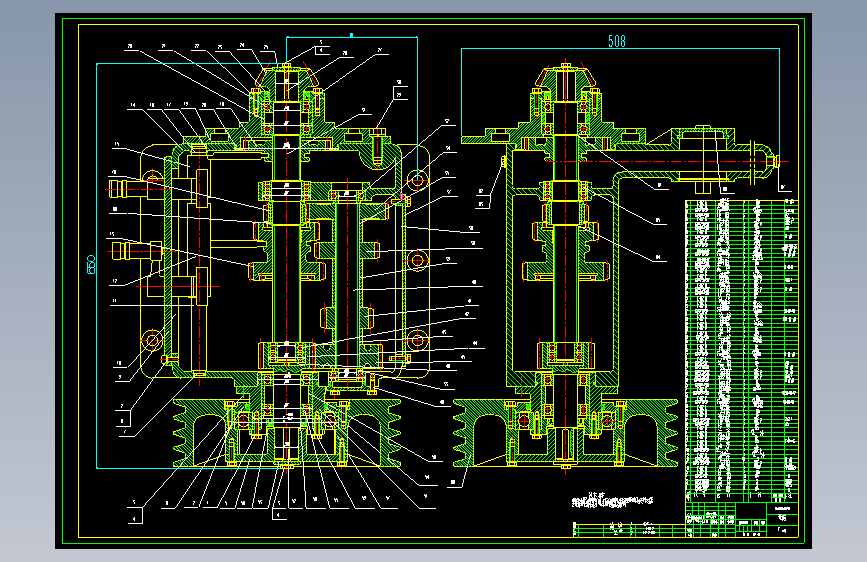 S0063-50米钻机结构设计(cad+说明书)