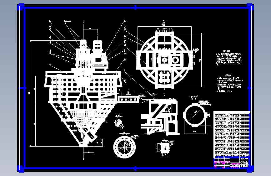 S0219-SF500100打散分级机总体及机架设计(cad+说明书)