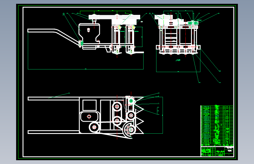 S1676-茶树修剪机的设计(cad+说明书) 主视图