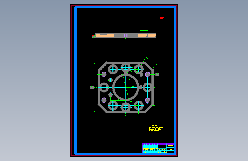 S1705-调刻机进气门外壳落料正反垃深复合模(cad+说明书)
