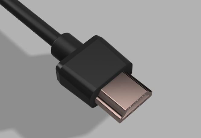 027-HDMI头-HDMI 电缆的 3D 文件  STEP  STL