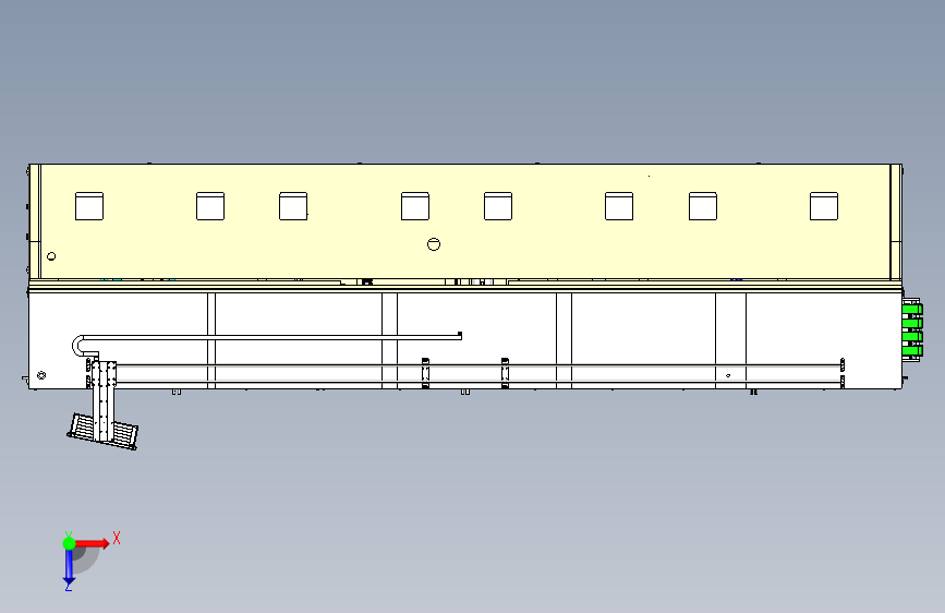 B4558-极片制片成型模切机step 俯视图