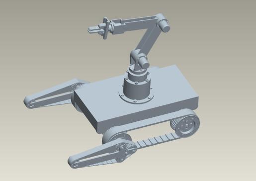 移动机械手的结构设计及分析含仿真-履带式移动机器人