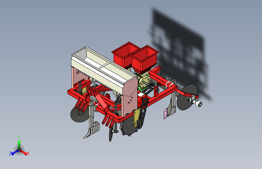 B5112-2行花生起垄施肥播种机（sw22可编辑+工程图）