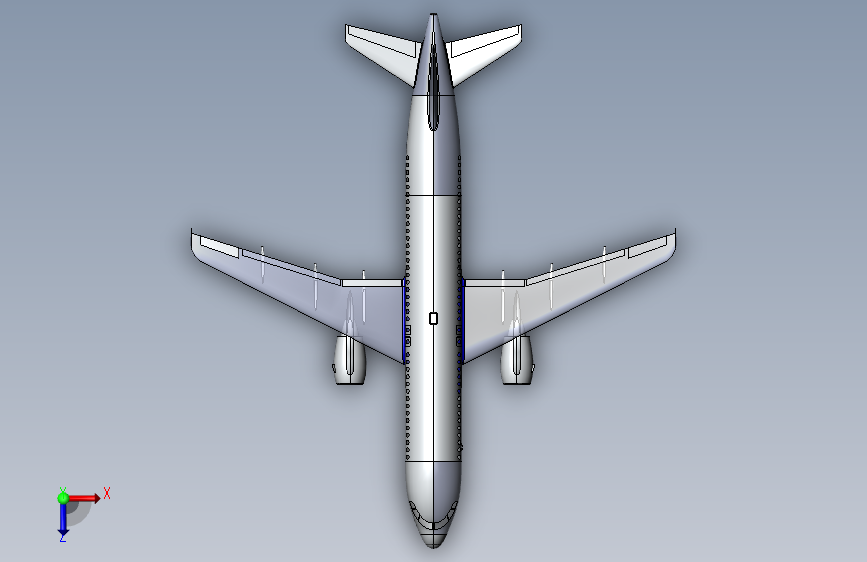 A320飞机的检查无人机+无人机 俯视图