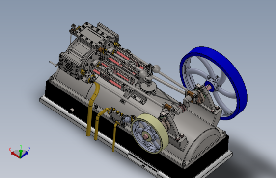 蒸汽发动机三维模型