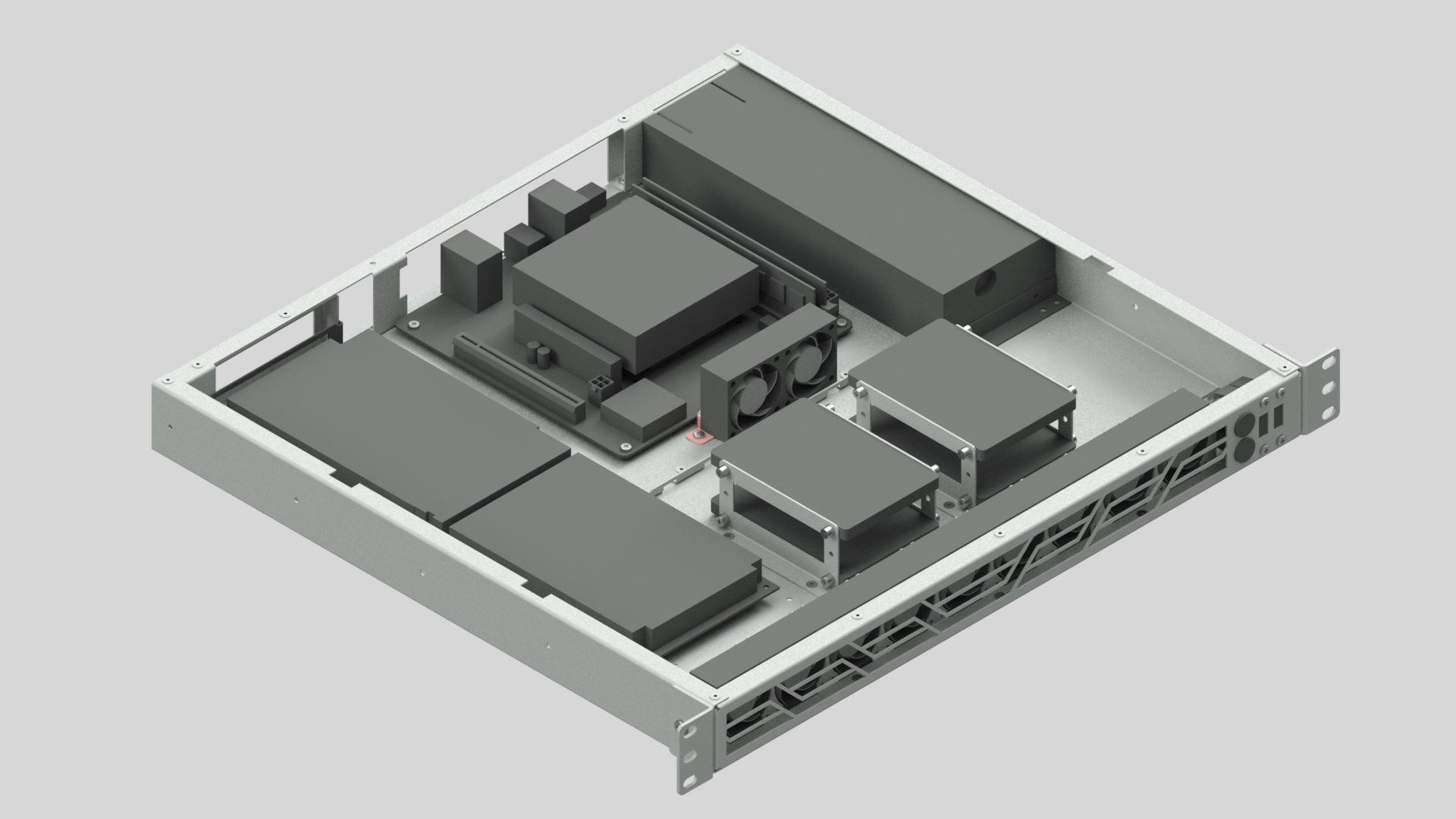 DIY+1U+机架式机箱