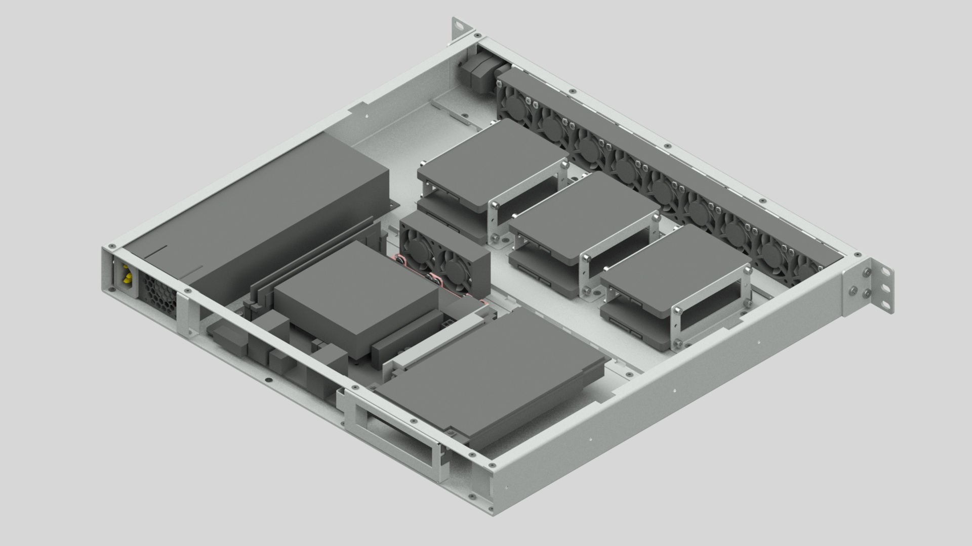 DIY+1U+机架式机箱