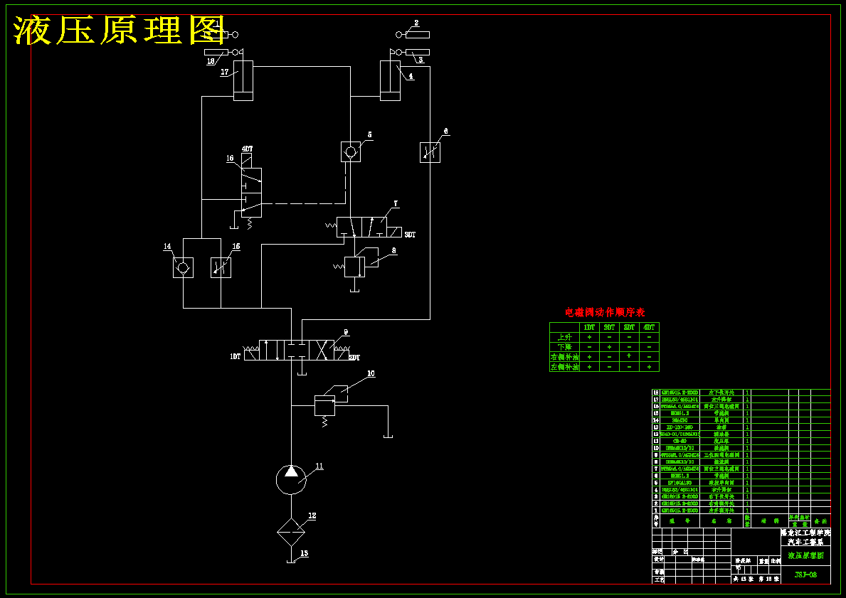 双柱式液压驱动二车位立体车库设计【含13张CAD图纸】