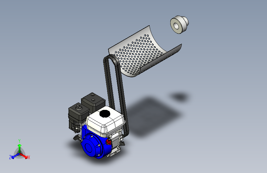 塑料废物破碎机plastic-waste-crusher-machine-模型格式为 stp inventor