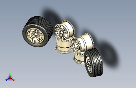 Y4007-轮毂+coffin-spoke-lancia-ferrari-wheels+SW+STP+IGS+STL