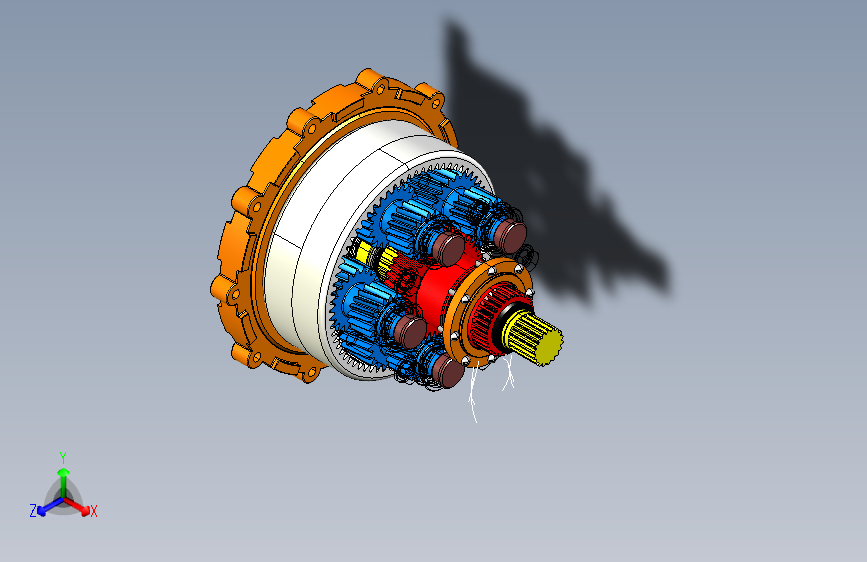 Y4078-行星齿轮减速器planetary-gearbox-2+CATIA+INV+STP