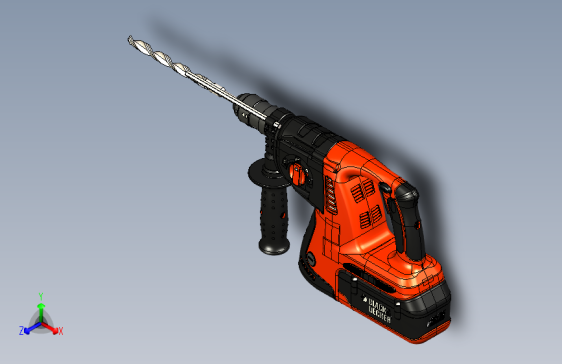 Y4174-手电钻+black-decker-sds-drill+SW+STP+STL