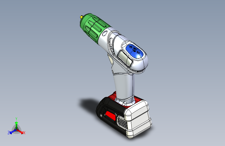 Y4179-手电钻+coordless-drill-concept+SW+IGS+STL
